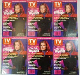 #41 Lot Of 6 Star Trek TV Guides Voyager, 1994