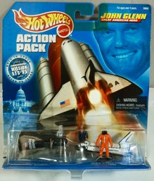 #44 Hot Wheels Action Pack/john Glenn Great American Hero NASA Mission STS - 95 1998 MIB