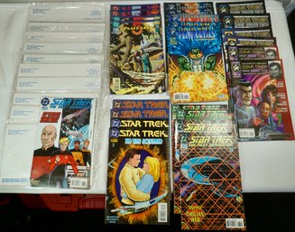 #51 Lot Of 44 Comic Books , Nimoy,  Star Trek, Deep Space Nine, Babylon 5, Next Generation And 10 Sealed DC