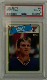 #108 - 1988 Topps #66 Brett Hull Graded PSA 6 EX - MT
