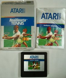 #127 Atari 5200 RealSports  Tennis Game Cartridge / Box / Manual      Ex Condition                        MK