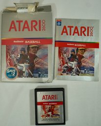#128 Atari 2600 RealSports  Baseball Game Cartridge / Box / Manual      Ex Condition                        MK