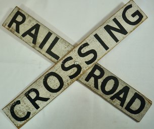 #137 Wooden Railroad Crossing Sign 24' L