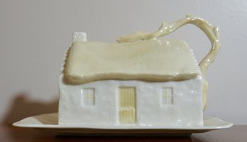 F12 Beleek Covered Butter Dish 6 1/2'