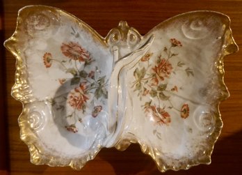 #122  Limoges Butterfly Candy Dish