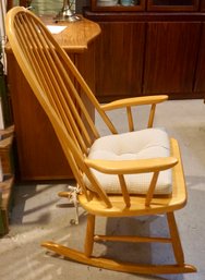 #127 Scandanavian Design Bent Brothers Oak Rocker 25 1/2'W X 43'T