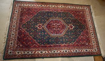 #133 Indian Oriental Green Rug 76'l X 50'W