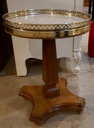 #135 Vintage Small Brass Formica Cocktail Table 13 1/2'W X 18'T