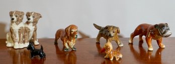 F31 Lot Of 6 Dog Figurines ( Goebel, China & Hereditics)