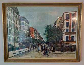 F33 Mid Century Modern Framed/signed Watercolor Maurice Wrillo V