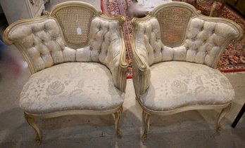 #144 Pair Of Country French Provincial Side Chairs 31'W X 34'T