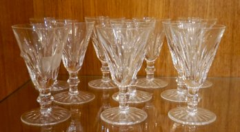 #147 Lot Of 10 Waterford Codial Glasses 4 1/2'T