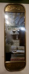 #156 Mid Century Master Craft  Brass Mirror