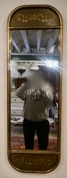 #157 Mid Century Master Craft  Brass Mirror