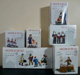 F82 Dept 56 Christmas In The City Lot Of 6 People For The Christmas Village