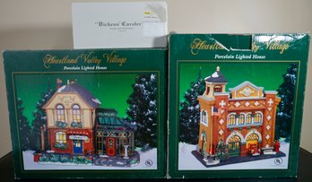 F90 Lot Of 3 Heartland Valley Village (Fire Station, Nursery, Carolers)