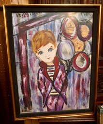 #185 Andre Francois Framed 1960's Painting 20 X 26