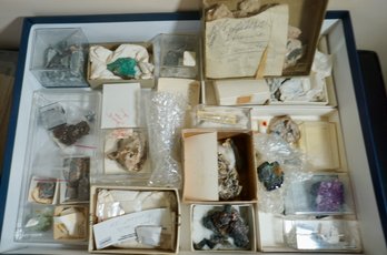 012 Box Lot Of Rocks & Mineral Specimans Of 30