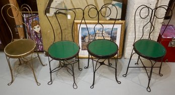 #186 Set Of 4 Ice Cream Chairs