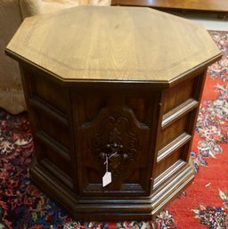 #203 OctagonalOak Side Table