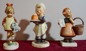 044 Hummel Lot Of 3 #128 The Baker, Meditation, #74  Girl Watering Flower