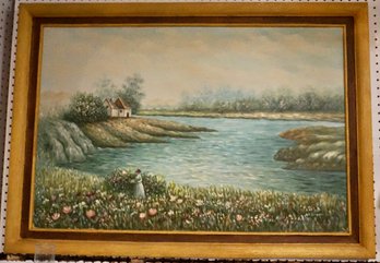 #229 Framed Signed Oil On Canvas 41'L X 29'T