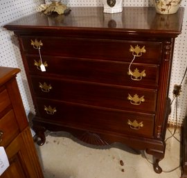 #238 4 Drawer Mahogany Cabriole Leg Low Boy