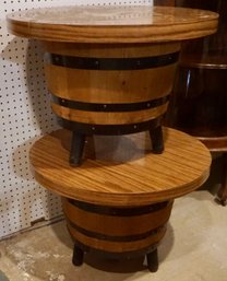 #243 Pair Of 1960's Barrel End Tables