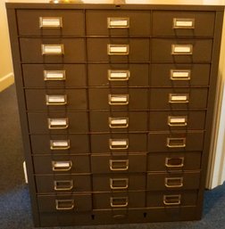 061  Cole Steel 27 Drawer Metal Cabinet