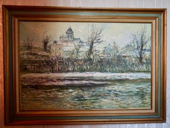 H#282 H Rogers Mid Century Painting 43'W X 31'T