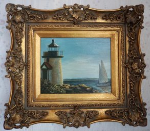 BP#290 Framed Decorative Lighthouse Artwork 18' W X 15 1/2' T