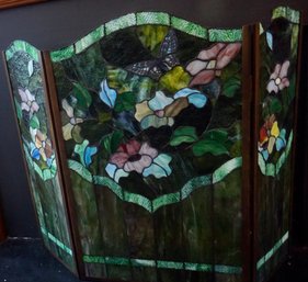 DR#304 Slag Glass Fire Screen