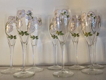 DR#313 Lot Of 8 Toast Glasses