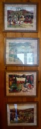 D#317 Lot Of 4 Decorative Prints 15' X 12'