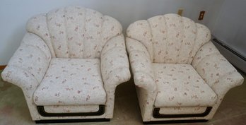 A#341 Pair Of Decorative Overstuffed Chairs