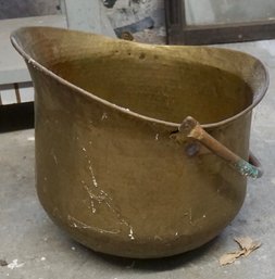 B#346  Brass Fireplace Ash Bucket 19'W X 18'T