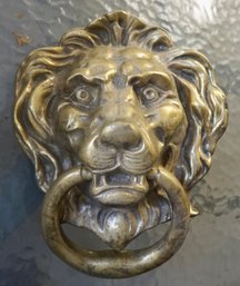 B#356 Large Brass Lion Door Knocker 10' X 8'