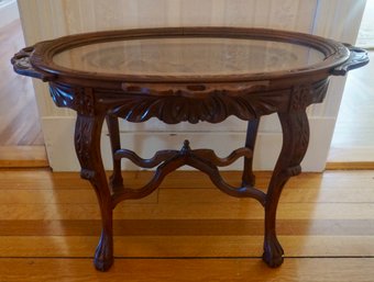 UH#26 Carved Cherub Tray Table 33'W X 3'D X20'T