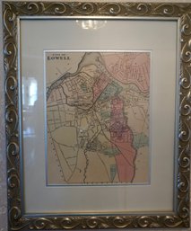 UH#373 Framed Map Of Lowell 19'W  23'T