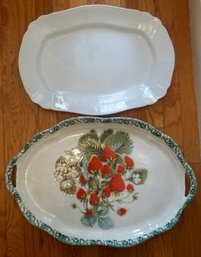 CL#416 Lot Of 2 Platters/ Serving Trays 23' & 20'