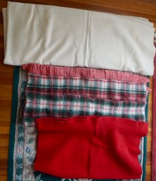 #426 Lot Of 3 Blankets Wool & Cotton