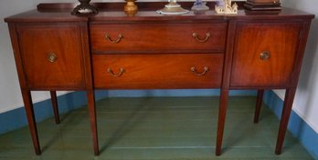 3#39 1940's Mahogany Inlaid Sideboard 66w X 20D X 38T