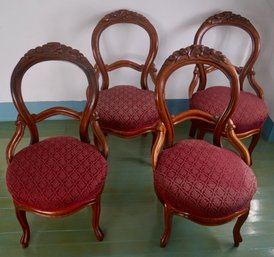 3#41 4 Victorian Rosewood Chairs