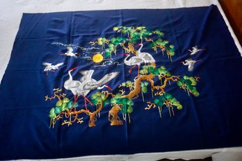 Japanese Navy Silk Embroidery 5 Ft X 41'