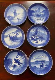 6 Royal Copenhagen Kai Lange 10.25' Plates, Dated 1963-1968 - 9