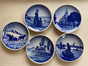 5 Small 3' Royal Copenhagen Decorative Plates - 12