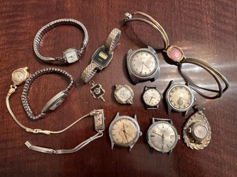 Antique And Vintage Watch Collection Includes Waltham And Cadillac D7