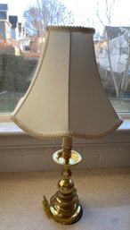 Pretty Petite Brass Lamp And Shade