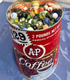 Almost 6 1/2 Pounds Of Vintage Marbles In An Old Coffe Can Thats How I Found Them