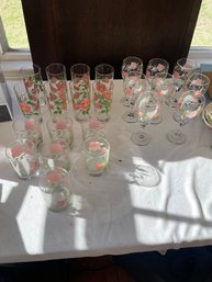 Hand Painted Franciscan Glasses
